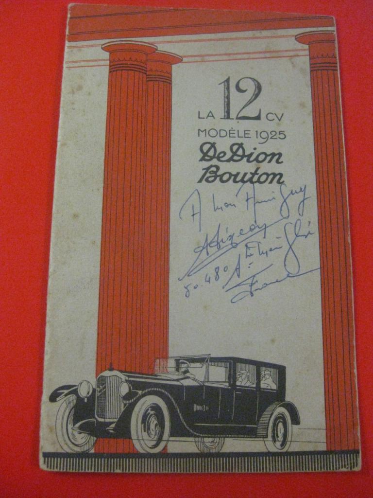 Notice entretien De Dion Bouton 12 cv 1925 LesAnciennes.com