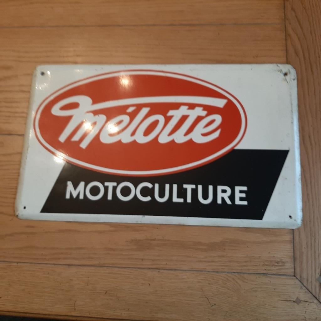 Plaque publicitaire agricole ecremeuse melotte LesAnciennes.com