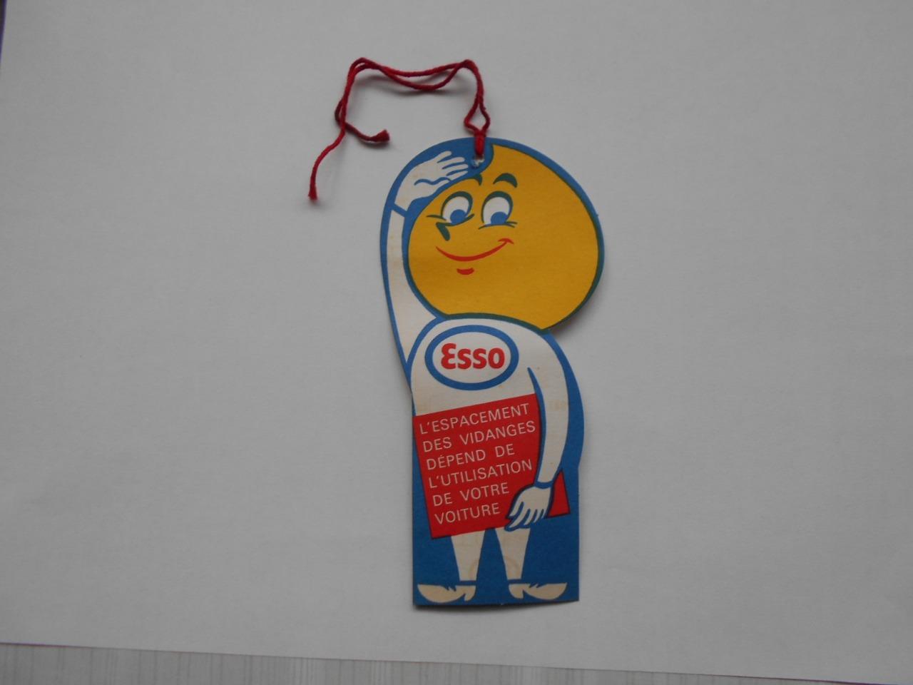 Etiquette Esso vidange attache ficelle LesAnciennes.com