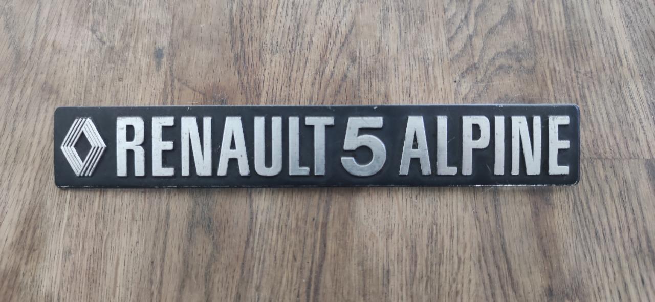 Monogramme RENAULT 5 (R5) alpine LesAnciennes.com