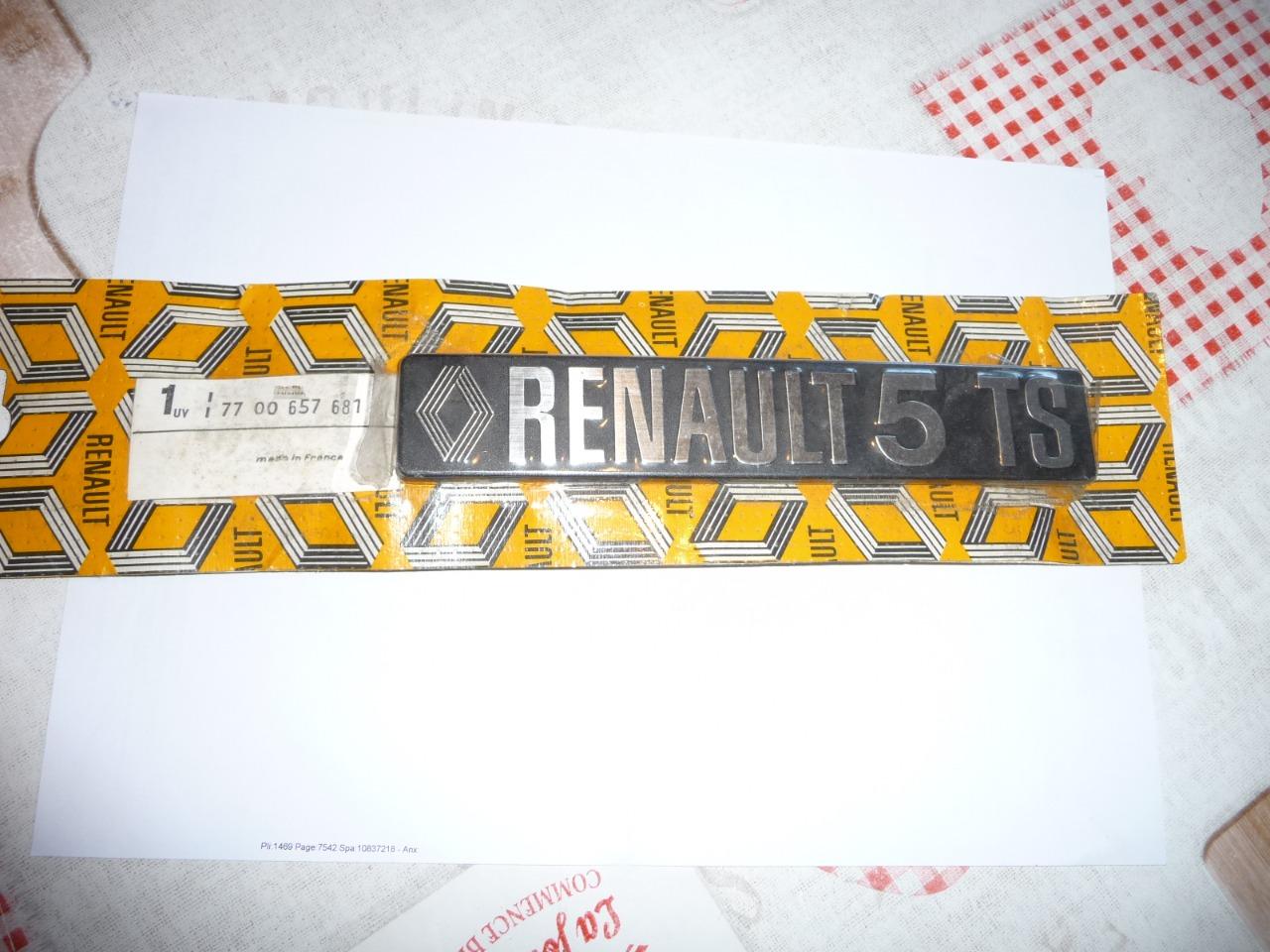 Sigle RENAULT 5 (R5) TS LesAnciennes.com