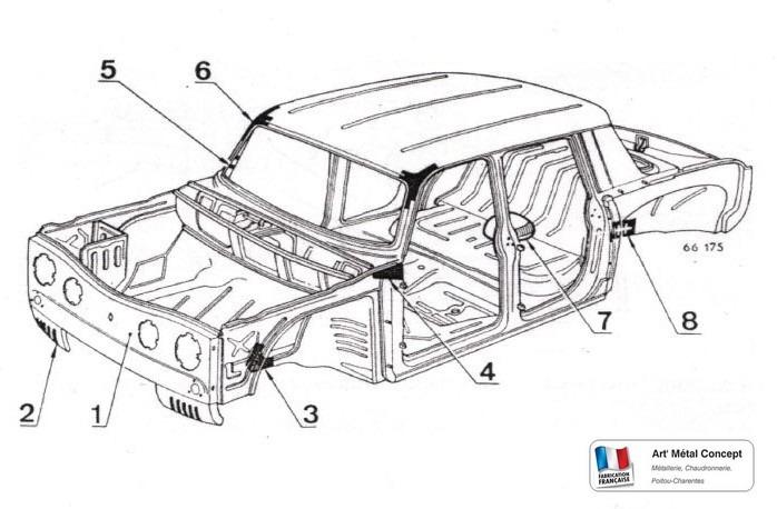 Renforts de caisse R8 Gordini r1135 LesAnciennes.com