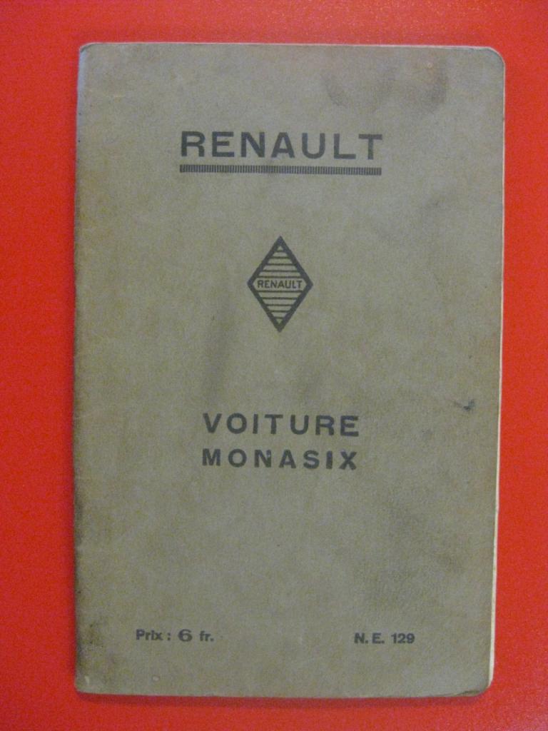 Livret entretien Renault Monasix 1930 LesAnciennes.com