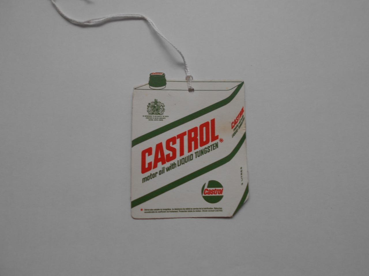 Etiquette Castrol attache fils Entretien Voi LesAnciennes.com