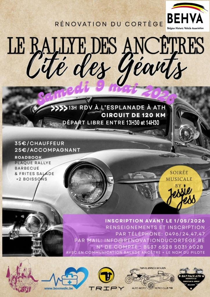 Le Rallye des Ancêtres de la Cité des Geants de ATH LesAnciennes.com