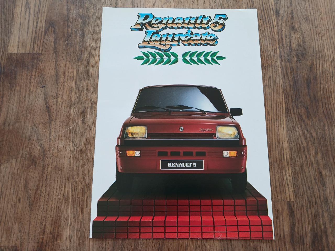 Catalogue RENAULT 5 (R5) lauréate 2 pages LesAnciennes.com