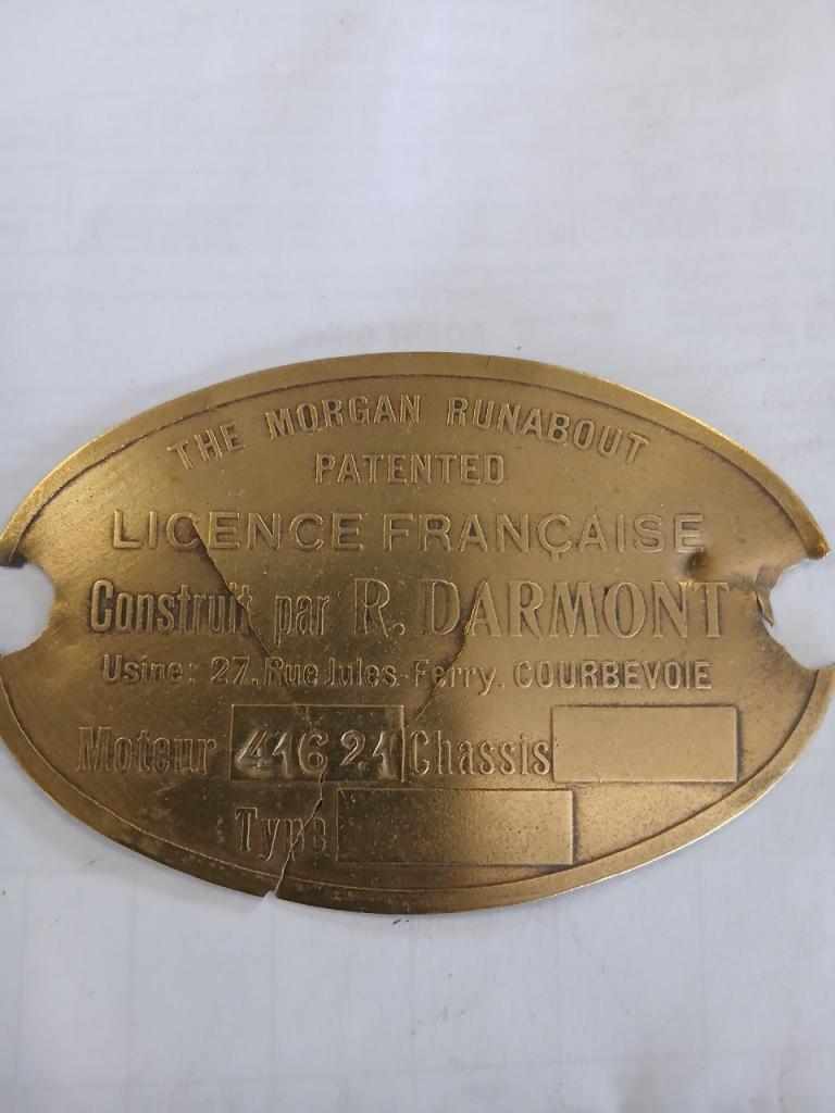 Plaque constructeur Darmont LesAnciennes.com