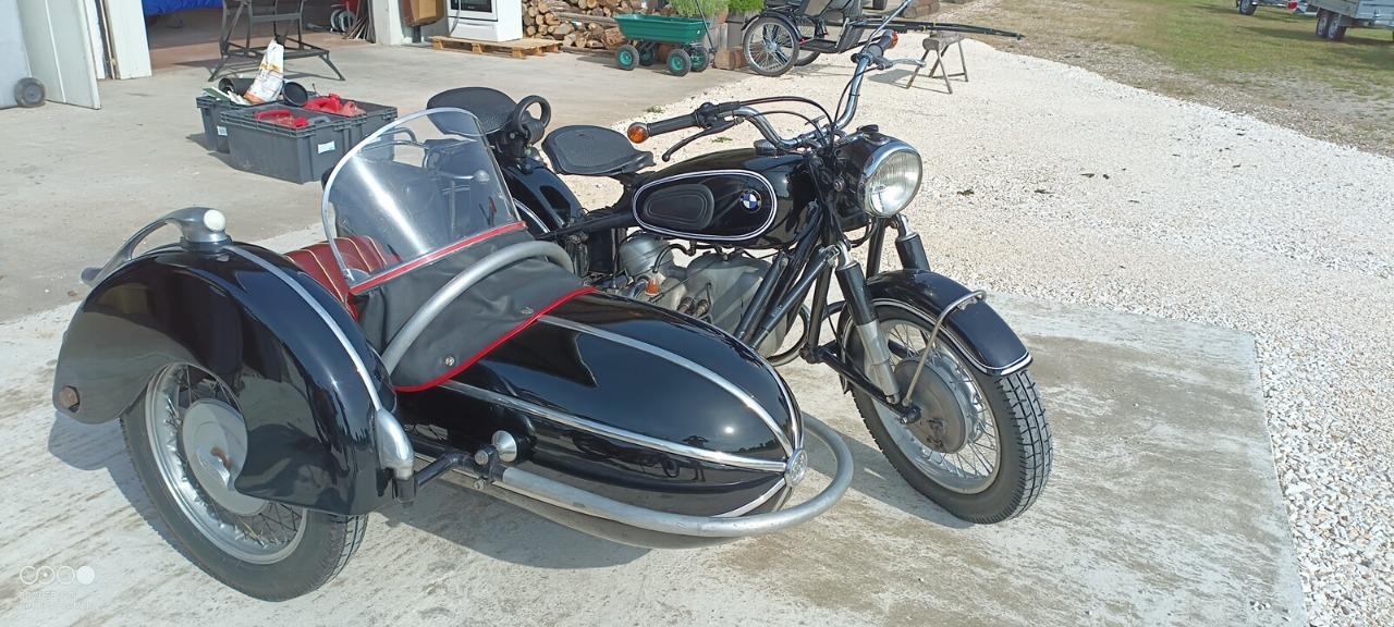 BMW R50 attelée STEIB S500 - 1952 LesAnciennes.com