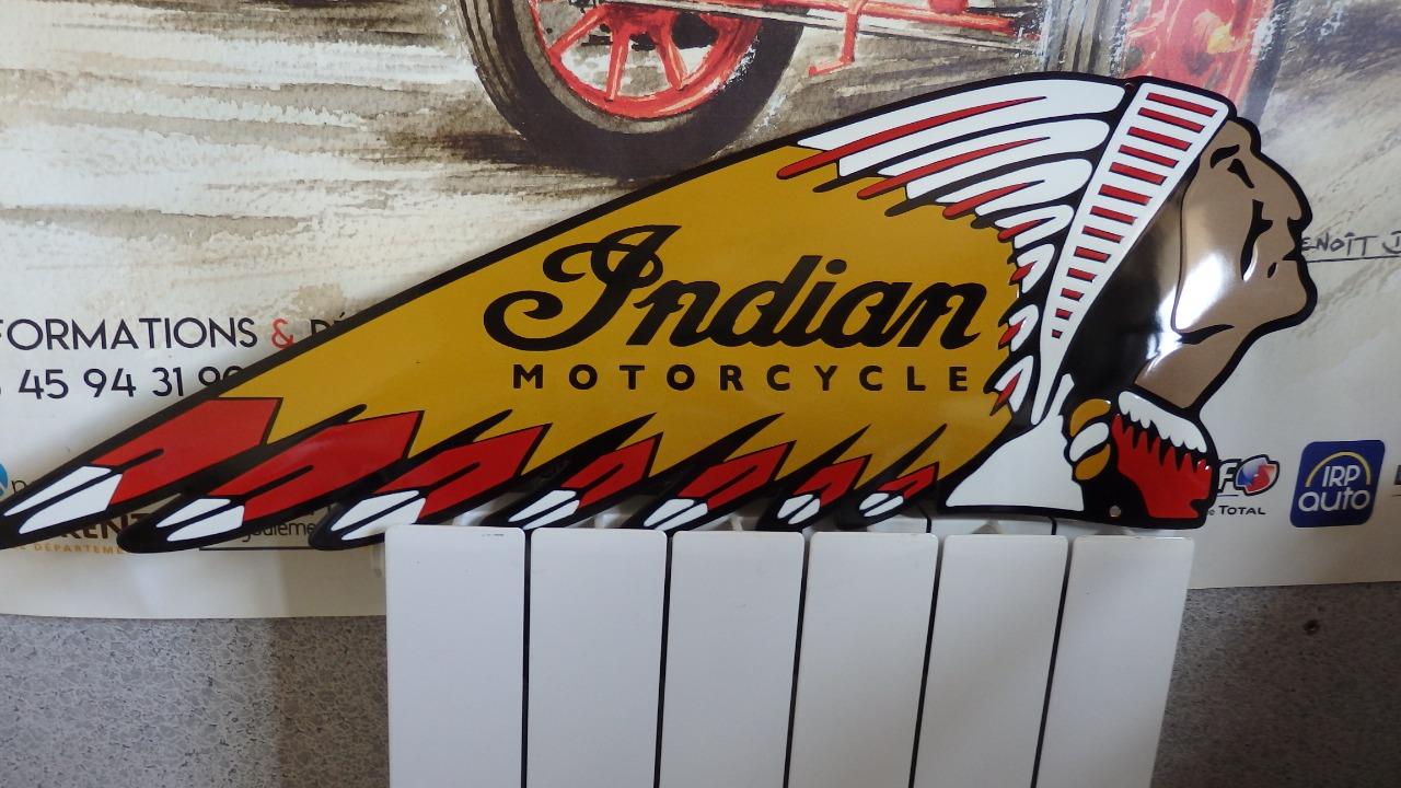 PLAQUE EMAILLEE motos "INDIAN" LesAnciennes.com
