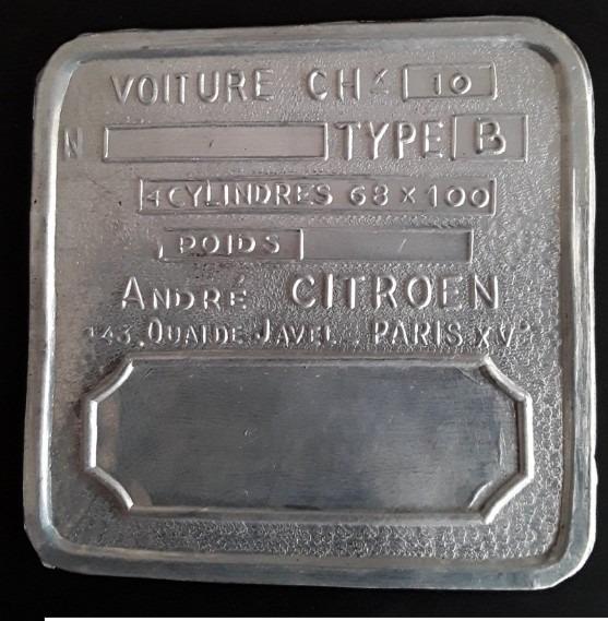 Plaque CITROEN 10HP B LesAnciennes.com