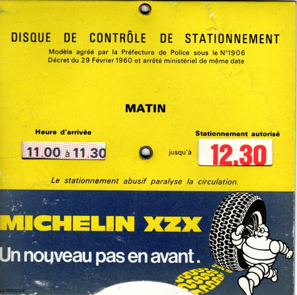 Disque de stationnement ancien LesAnciennes.com