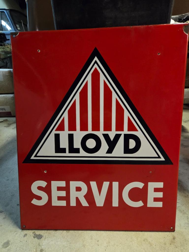 Plaque émaillée Lloyd service LesAnciennes.com