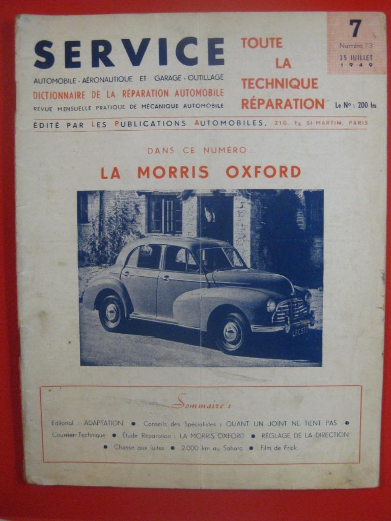 RTA - Service de 1949: Morris Oxford LesAnciennes.com