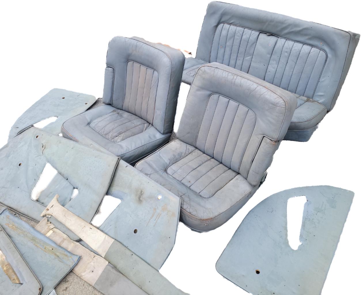 INTÉRIEUR CUIR BLEU VANDEN PLAS Princess AUSTIN LesAnciennes.com