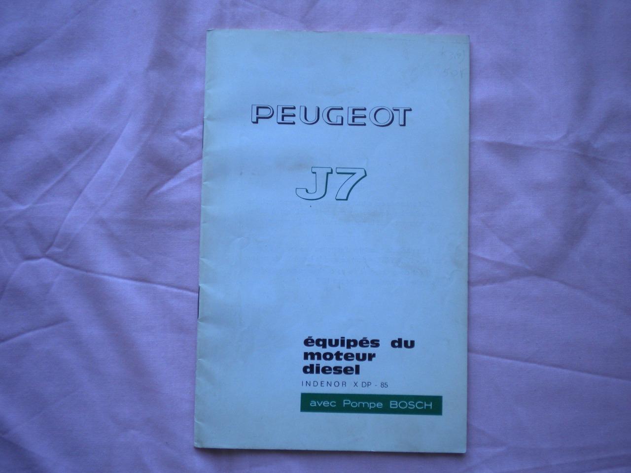 Peugeot J7 moteur diesel indénor X DP 85 LesAnciennes.com