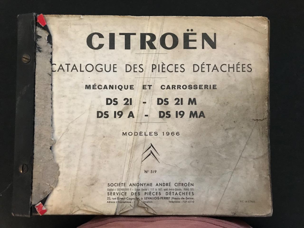 CITROEN catalogue des pièces détachées DS 19 - modèles 1956 à 1960 (N