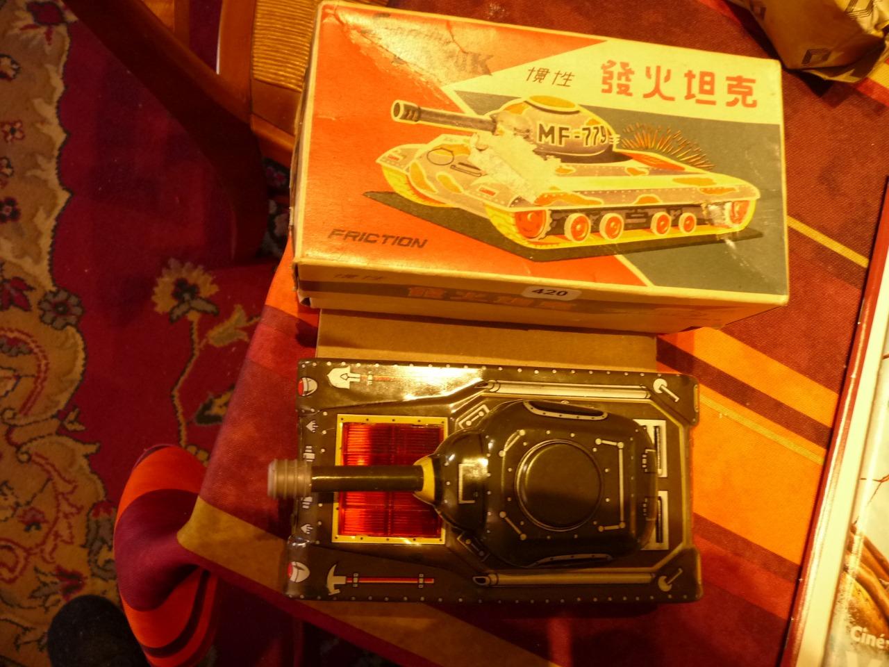 MINIATURE CHAR LITHOGRAPHIER TIN TOY LesAnciennes.com