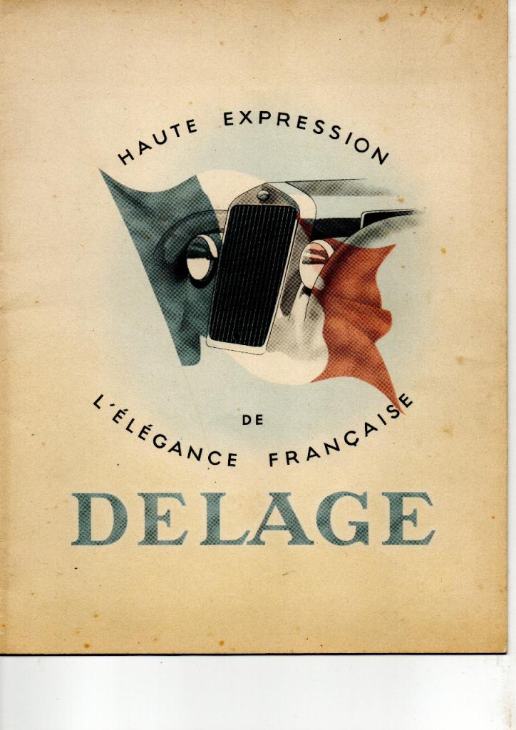 DELAGE CATALOGUE DI.50 D6.75 D8. LesAnciennes.com