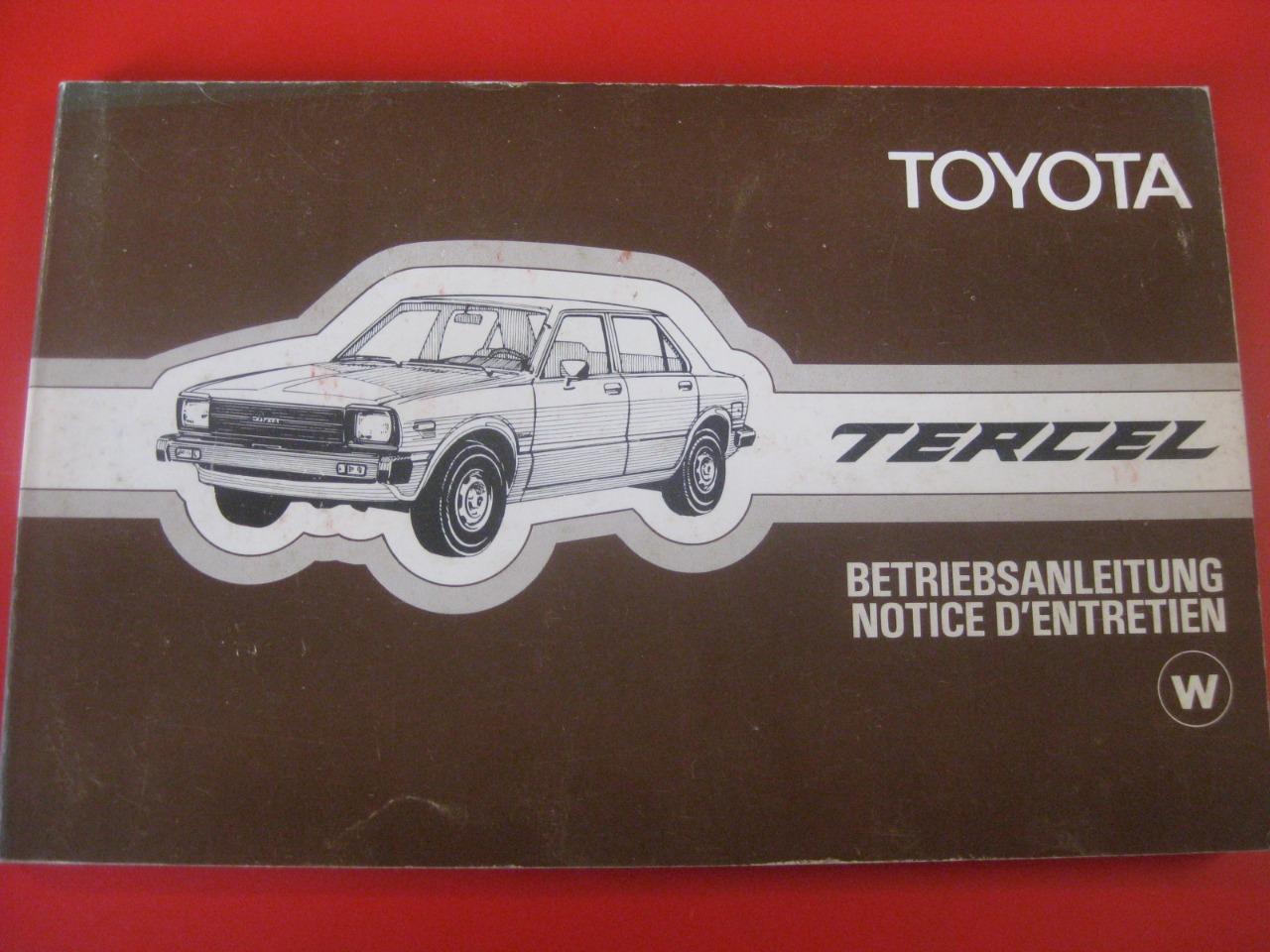 Toyota Tercel notice d'entyretien 1978 LesAnciennes.com