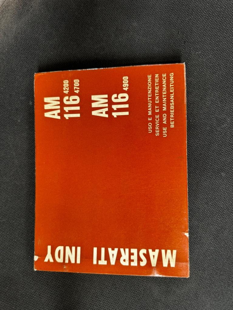 MASERATI INDY - GUIDE "SERVICE ET ENTRETIEN" LesAnciennes.com