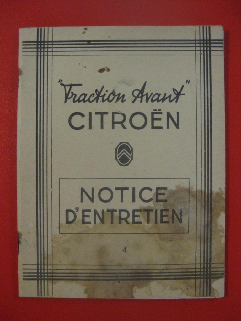 Livret entretien Citroën T.A. 7&11 10/37 LesAnciennes.com