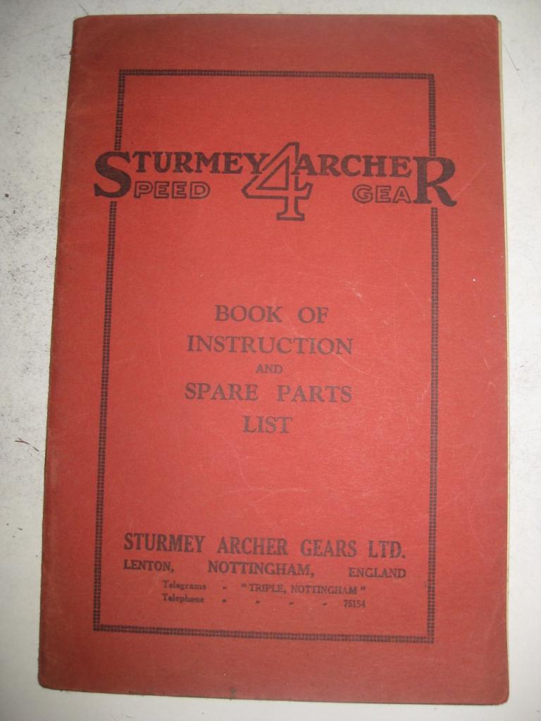 STURMEY ARCHER 4 vitesses, LW et HW. Cat. Pièces LesAnciennes.com