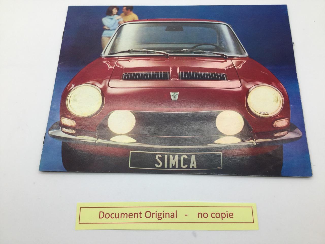 Plaquette publicitaire Simca 1200 S LesAnciennes.com
