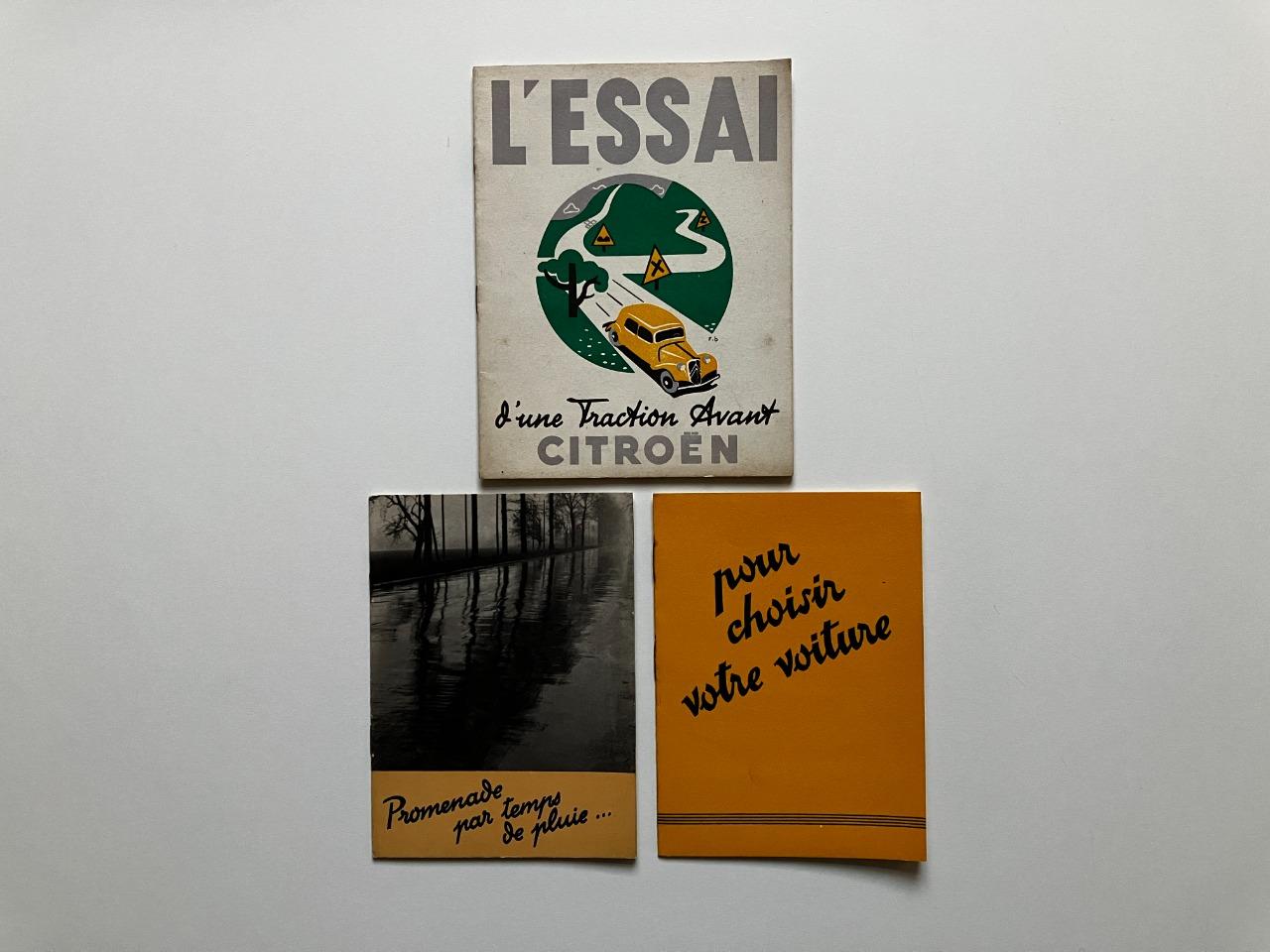 3x Brochures CITROËN TRACTION AVANT (1937-FR) LesAnciennes.com