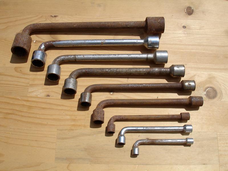 Lot 7 clés à pipes Facom serie 72 et 2 clés Sam LesAnciennes.com