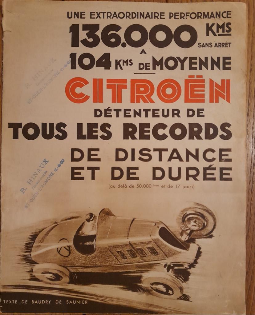 Citroën détenteur de tous les records 1931 LesAnciennes.com