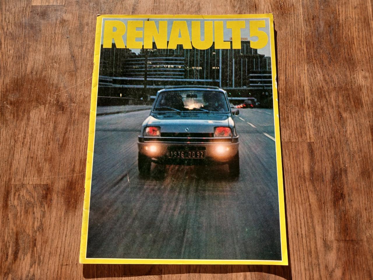 Catalogue RENAULT 5 (R5) L TL 1974 LesAnciennes.com