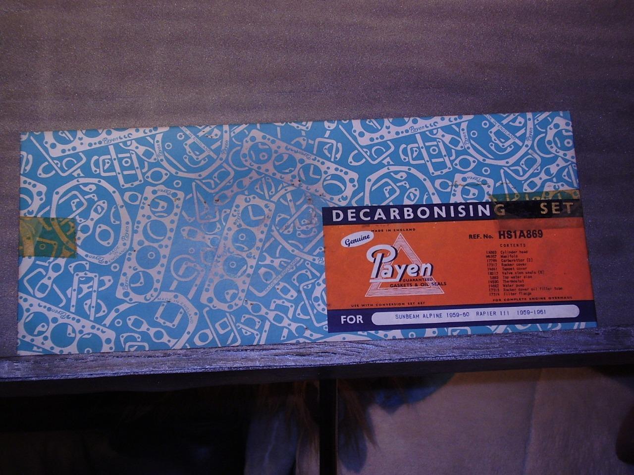 Pochette de décarbonation SUNBEAM Alpine LesAnciennes.com