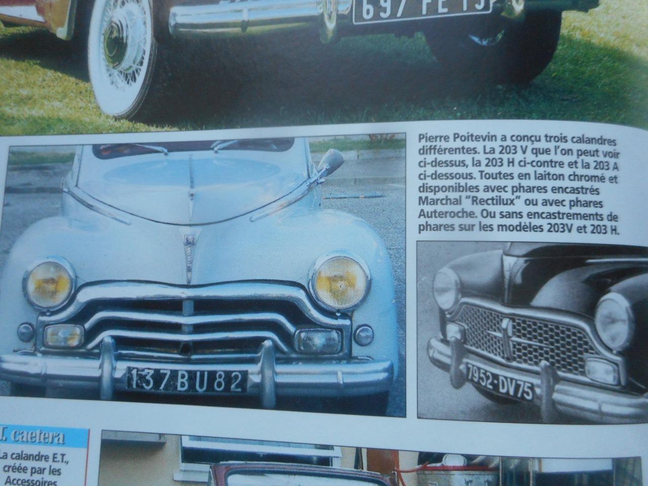 Recherche calandre spéciale de PEUGEOT 203 LesAnciennes.com