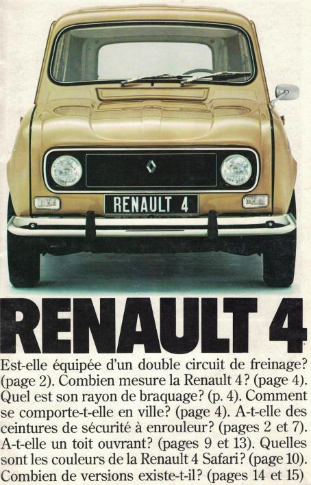 Documentation Commerciale Renault R4 LesAnciennes.com