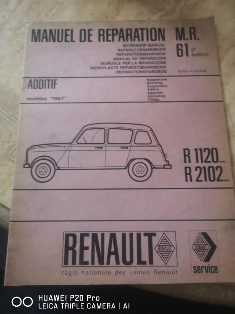 Manuel de réparation renault 4 de 1967 LesAnciennes.com