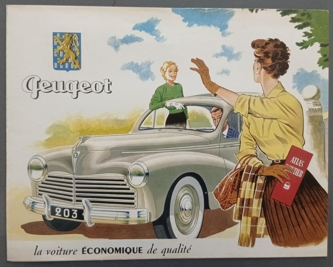 Reproduction prospectus Peugeot 203 LesAnciennes.com