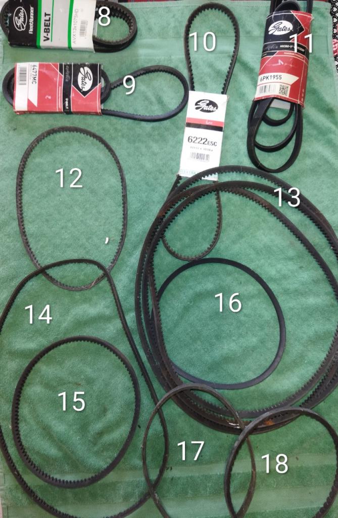 DIVERSES COURROIES VECO GATES HUTCHINSON ETC.. LesAnciennes.com