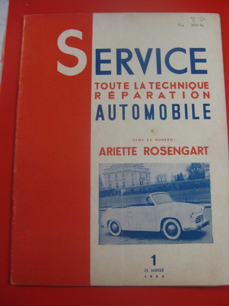 Rosengart Ariette. RTA Service de 1954 LesAnciennes.com