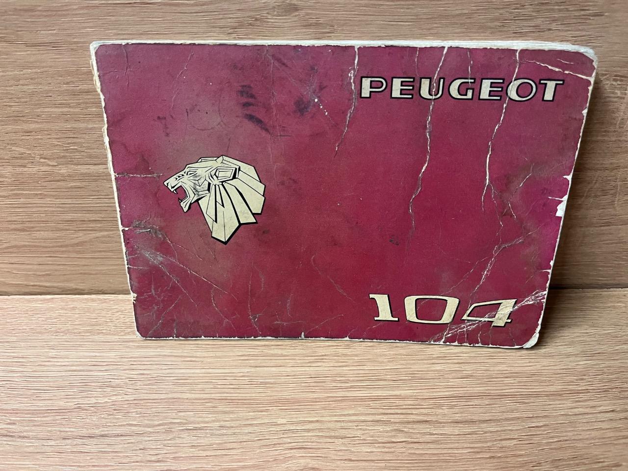 Notice pour Peugeot 104. LesAnciennes.com