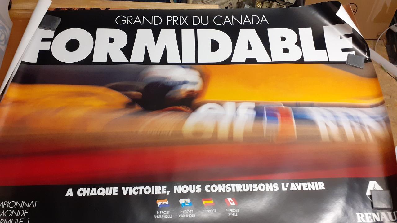 Affiche renault FI gand prix u canada LesAnciennes.com