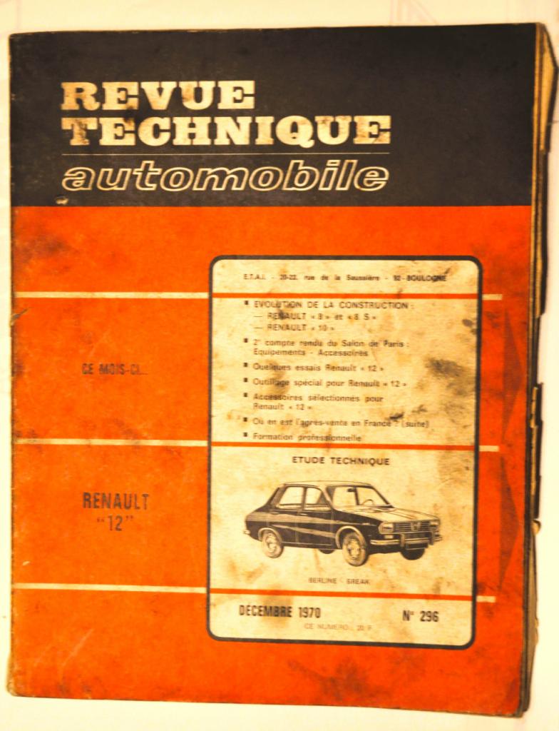 Revue Technique RENAULT R12 LesAnciennes.com