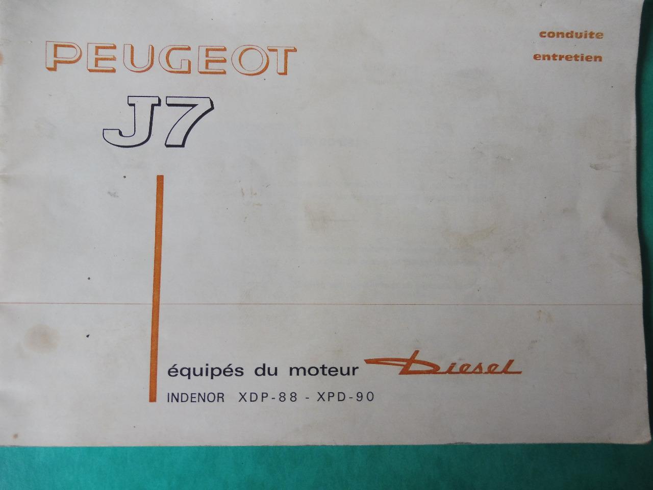 Livret peugeot J7 diesel LesAnciennes.com