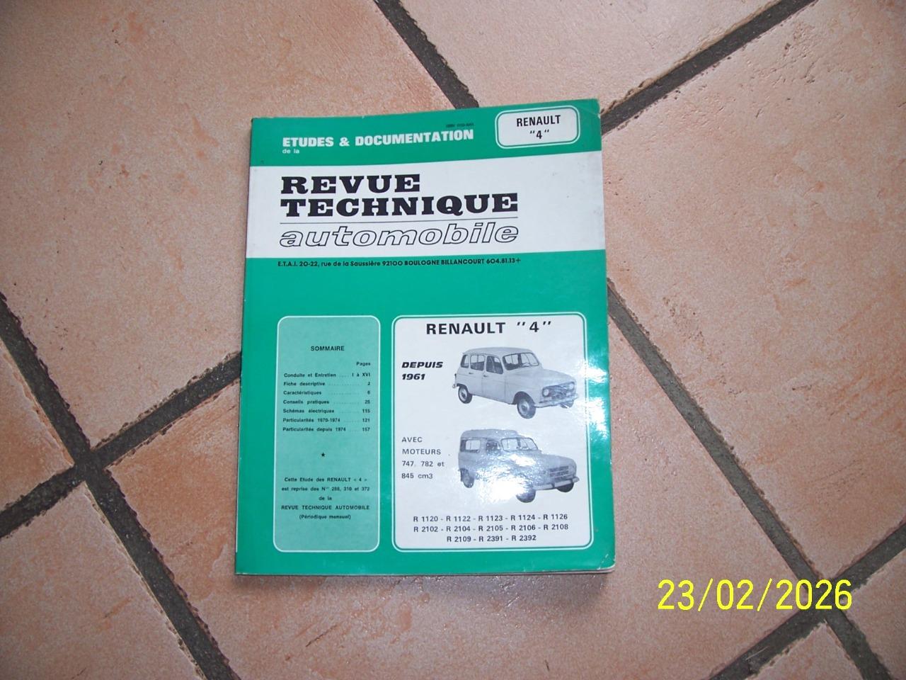 Revue technique renault 4 LesAnciennes.com