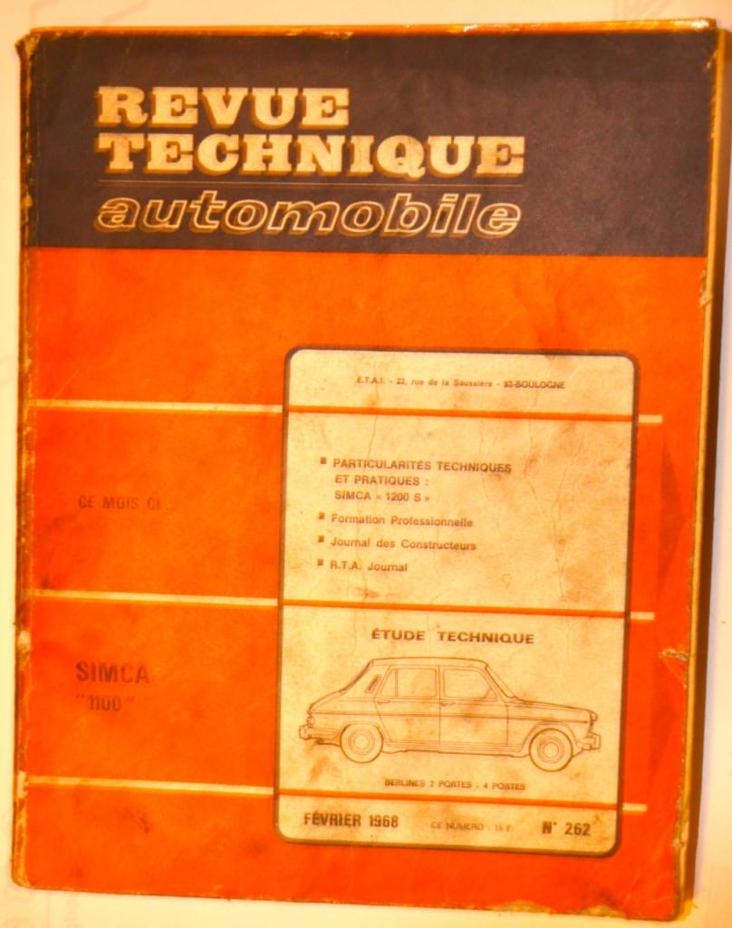Revue technique SIMCA 1100 LesAnciennes.com