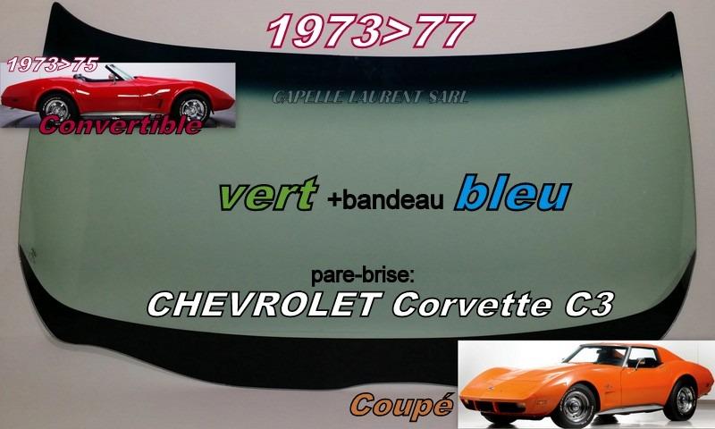 CHEVROLET CORVETTE C3 PARE BRISE NEUF LesAnciennes.com