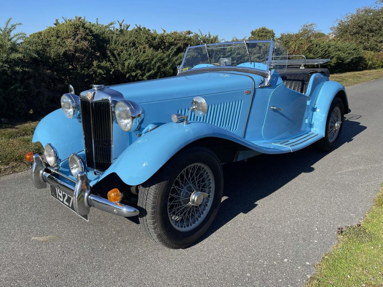 MG TD - very original, rare Clipper Blue LesAnciennes.com