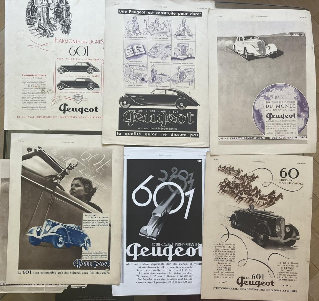 Peugeot 601 Publicités centenaires années 30 LesAnciennes.com