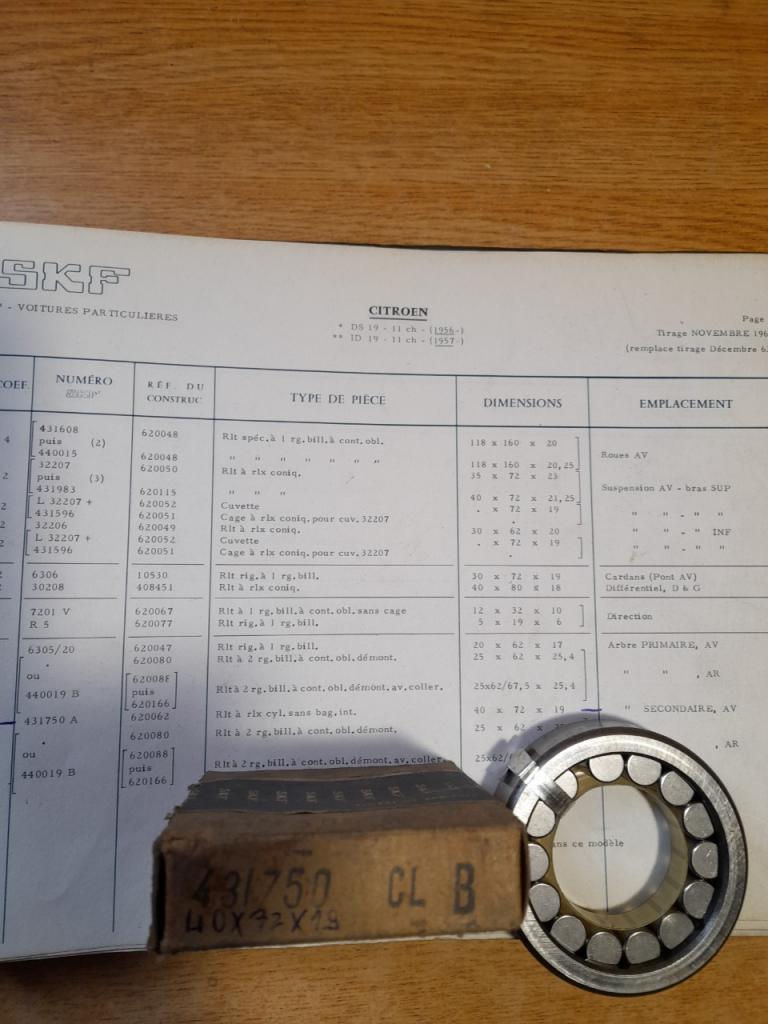 Roulement arbre secondaire Citroën ds LesAnciennes.com