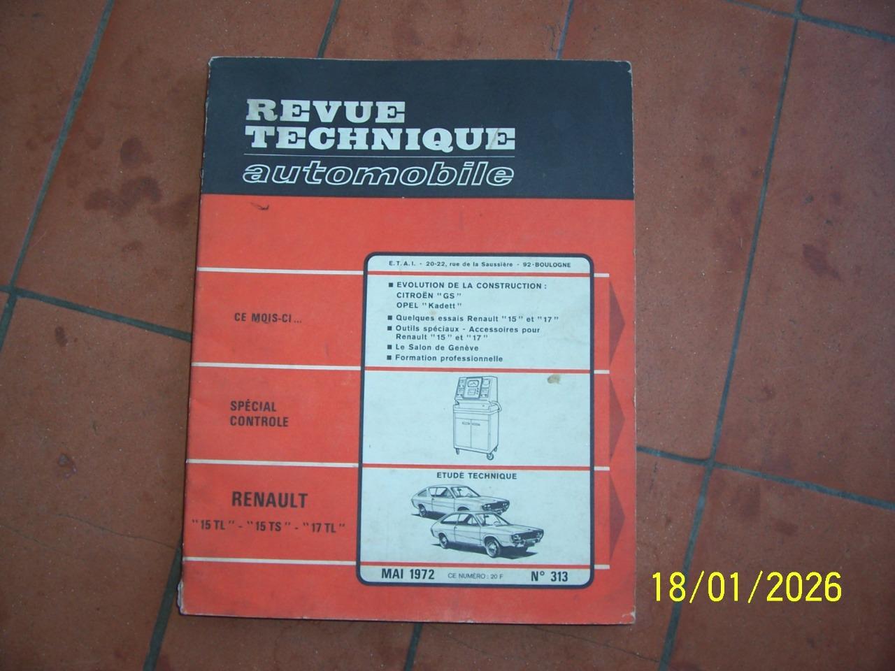 Revue technique renault 15 tl 15 ts 17 tl LesAnciennes.com