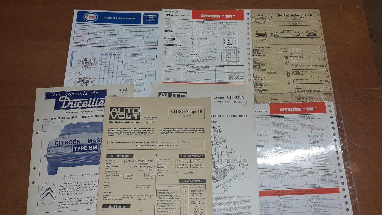 Ensemble de document citroen SM LesAnciennes.com